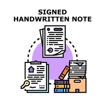 Financial document management and property record keeping concept Stock Illustration