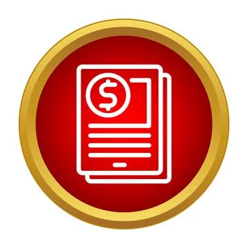 Financial document or invoice with dollar symbol icon 스톡 일러스트