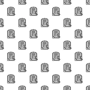 Financial document pattern for invoices and billing background Illustrazione stock