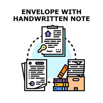 Financial documents administration, papers, and legal agreements Stock Illustration