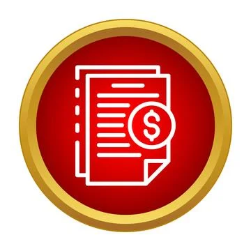 Financial documents bill invoice payment accounting icon Stock Illustration