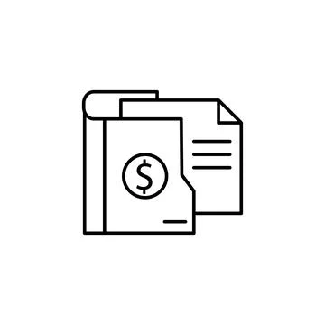 Financial documents folder icon. Element of business icon Stock Illustration