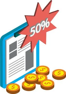Financial documents illustration in 3D isometric style 스톡 일러스트