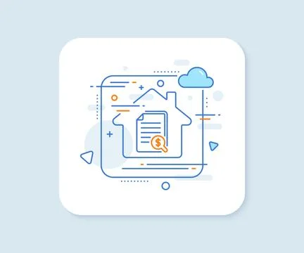 Financial documents line icon. Audit or accounting sign. Vector イラスト素材