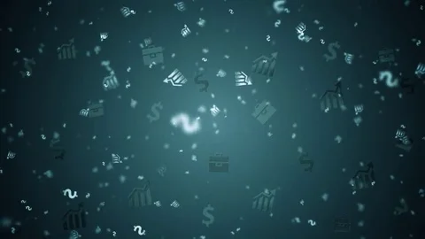 Financial elements - blue loop background Stock Footage 69294752