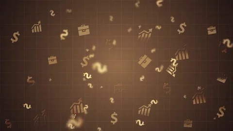 Financial elements - warm loop background Stock Footage 69294966