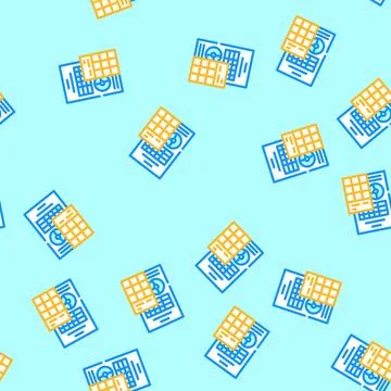 Financial esg vector seamless pattern Stock Illustration