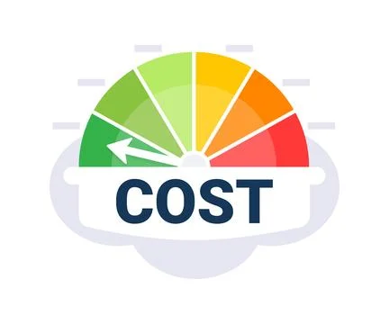 Financial Expense Tracker with Cost Efficiency Meter Vector Illustration and イラスト素材