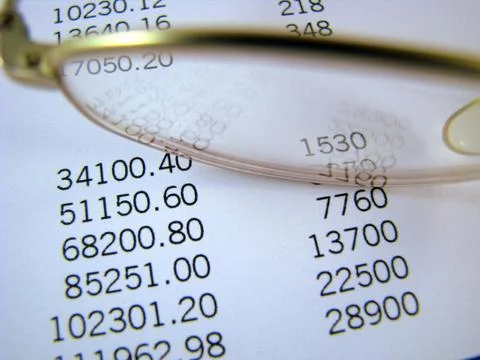 Financial figures Stock-Fotos