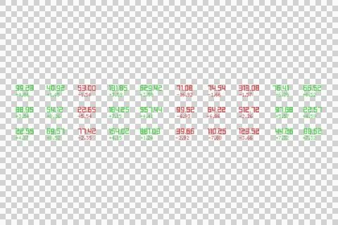 Financial figures on screen Stock Illustration