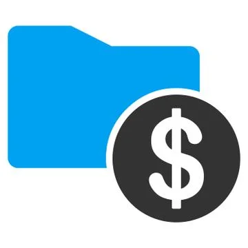 Financial Folder Flat Vector Icon Stock Illustration