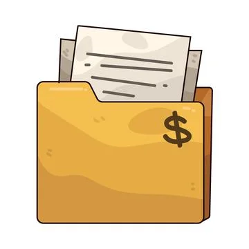 Financial Folder illustration Illustrazione stock