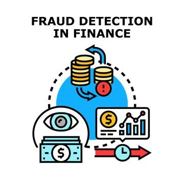 Financial fraud detection system preventing illegal money flow Stock Illustration
