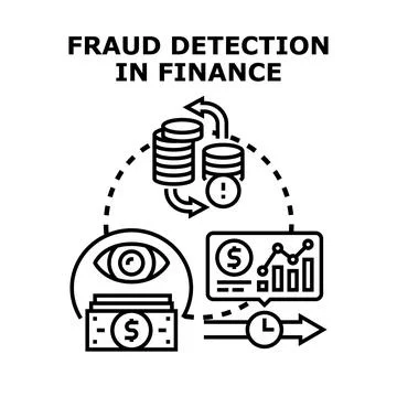 Financial fraud detection system preventing illegal money flow Stock Illustration