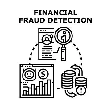 Financial fraud detection system verifying payment security Stock Illustration