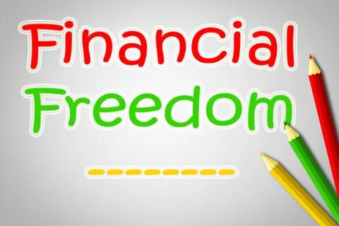 Financial freedom concept Stock Illustration