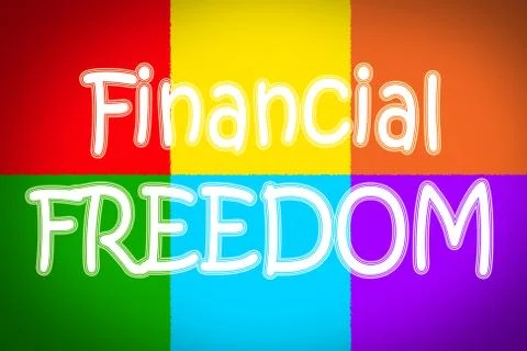 Financial freedom concept Stock Illustration