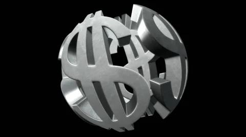 Financial globe.Seamless loop.Alpha matte Stock Footage 46320754