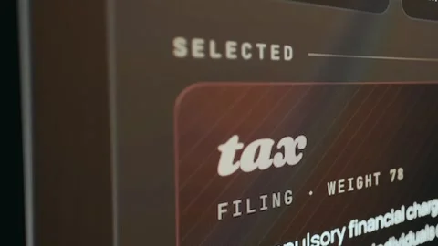 Financial glossary explaining key tax-related concepts Stock Footage 333445113