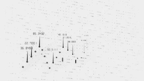 Financial graph and data showing a steady increase in profits, growing charts Stock Footage 110734275