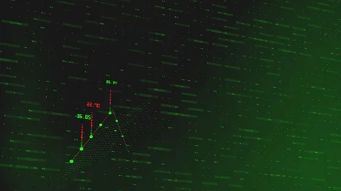 Financial graph and data showing a steady increase in profits, growing charts Stock Footage 112056642