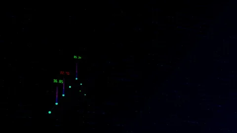 Financial graph and data showing a steady increase in profits, growing charts Stock Footage 128560378