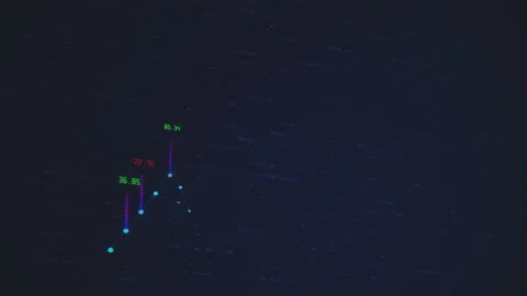 Financial graph and data showing a steady increase in profits, growing charts Stock Footage 131643410