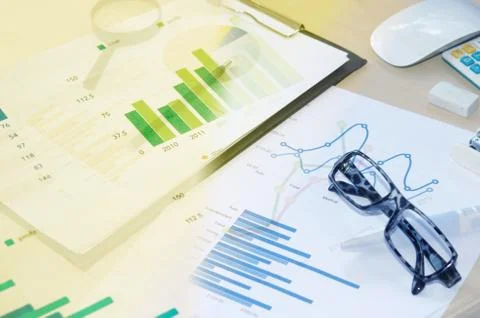 Financial graph Concept Stock Photos
