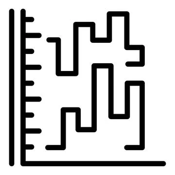 Financial graph icon outline vector. Finance money Illustrazione stock