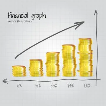 Financial graph Stock Illustration