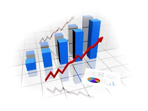 Financial graph Stock Illustration