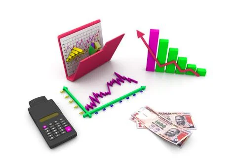 Financial graph Stock Illustration