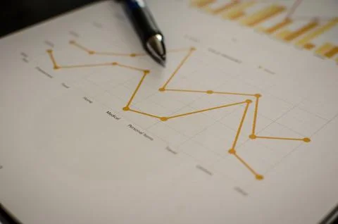 Financial graph paper Stock Photos