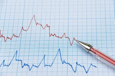 Financial graph Foto stock