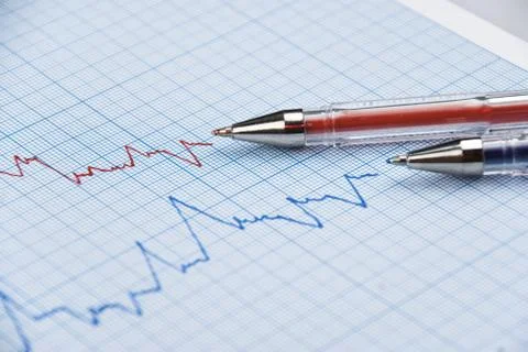 Financial graph Foto stock