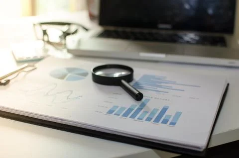 Financial graph Stock Photos