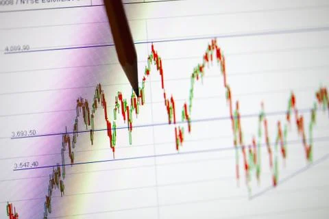 Financial graph Stock Photos