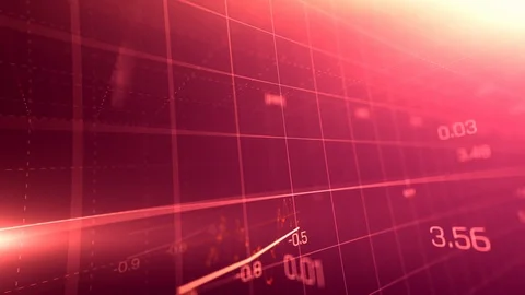 Financial graph showing statistics, prices falling, stock market crash, crisis. Stock Footage 125389179