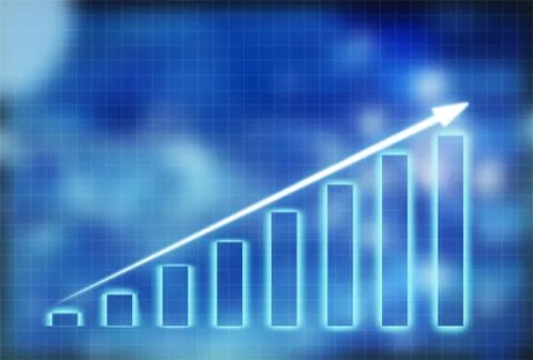 Financial Graph,big screen business Stock Illustration