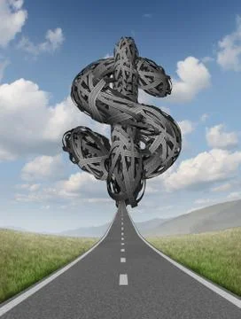 Financial gridlock Stock Illustration