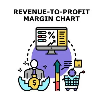 Financial growth analysis optimizing profit margin strategy Stock Illustration