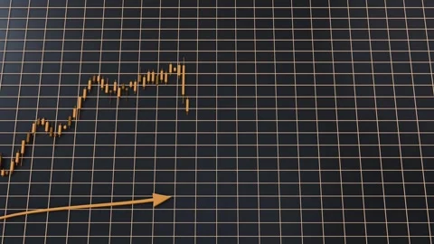 Financial Growth Chart with Arrow Stock Footage 340533129