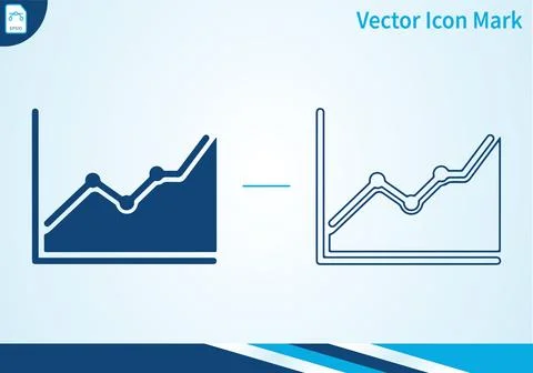 Financial growth chart icon representing market statistics. Stock-Illustration