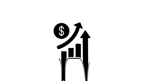 Financial Growth Concept Displayed Through Dynamic Bar Chart Animation Stock Footage 327761649