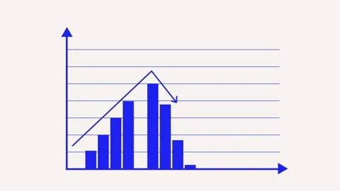Financial Growth Graph Animation Featuring a Dynamic Bar Chart with Upward .. Stock Footage 317642612