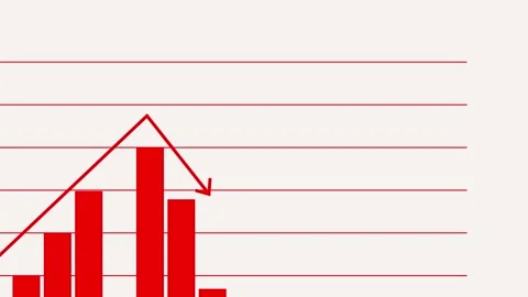 Financial Growth Graph Animation Featuring a Dynamic Bar Chart with Upward .. Stock Footage 317642649