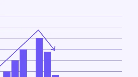 Financial Growth Graph Animation Featuring a Dynamic Bar Chart with Upward .. Stock Footage 317642660