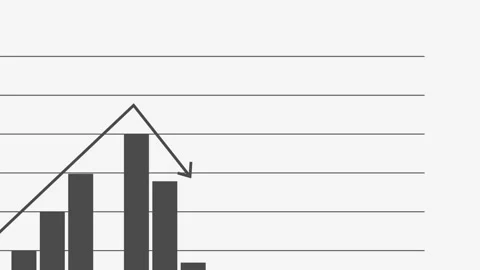 Financial Growth Graph Animation Featuring a Dynamic Bar Chart with Upward .. Stock Footage 317642665