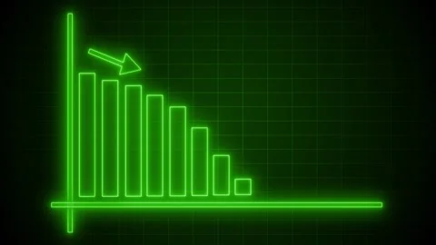 Financial Growth Graph Animation Featuring Increasing Business Performance Ba Stock Footage 337007266