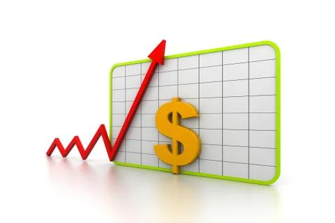 Financial growth graph Illustrazione stock